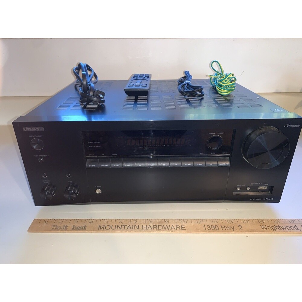 Black AV Receiver - High-Quality Home Audio